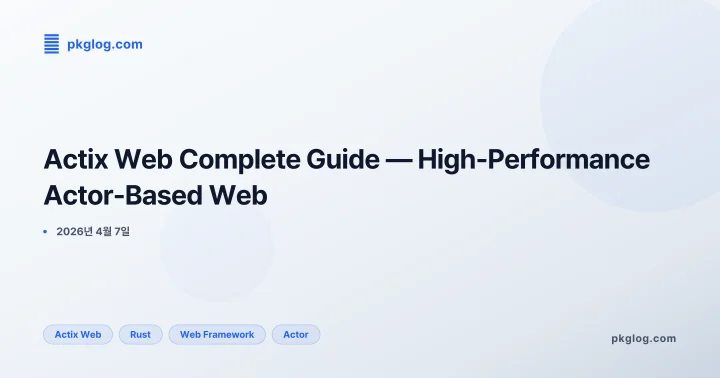 Actix Web Complete Guide — High-Performance Actor-Based Web