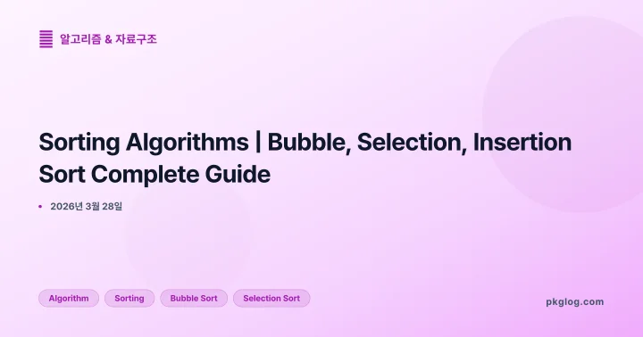 [2026] Sorting Algorithms | Bubble, Selection, Insertion Sort Complete Guide