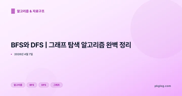 [2026] BFS와 DFS | 그래프 탐색 알고리즘 완벽 정리