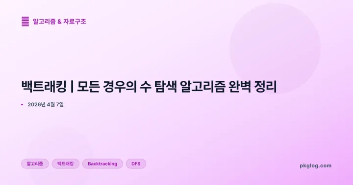 [2026] 백트래킹 | 모든 경우의 수 탐색 알고리즘 완벽 정리
