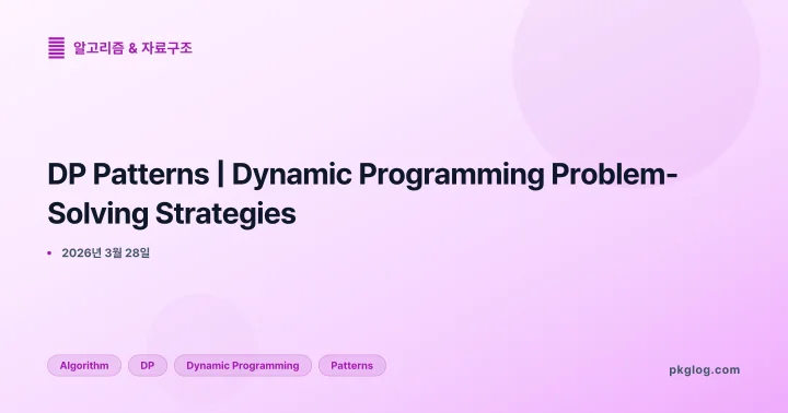 [2026] DP Patterns | Dynamic Programming Problem-Solving Strategies