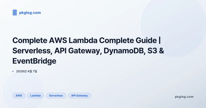 Complete AWS Lambda Complete Guide | Serverless, API Gateway, DynamoDB, S3 & EventBridge