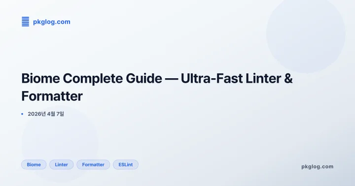 Biome Complete Guide — Ultra-Fast Linter & Formatter