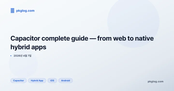[2026] Capacitor complete guide — from web to native hybrid apps