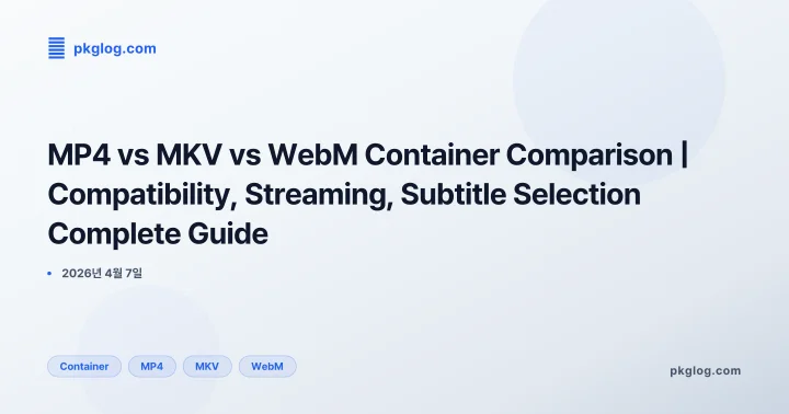 [2026] MP4 vs MKV vs WebM Container Comparison | Compatibility, Streaming, Subtitle Selection Complete Guide