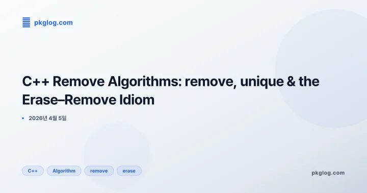 [2026] C++ Remove Algorithms: remove, unique & the Erase–Remove Idiom