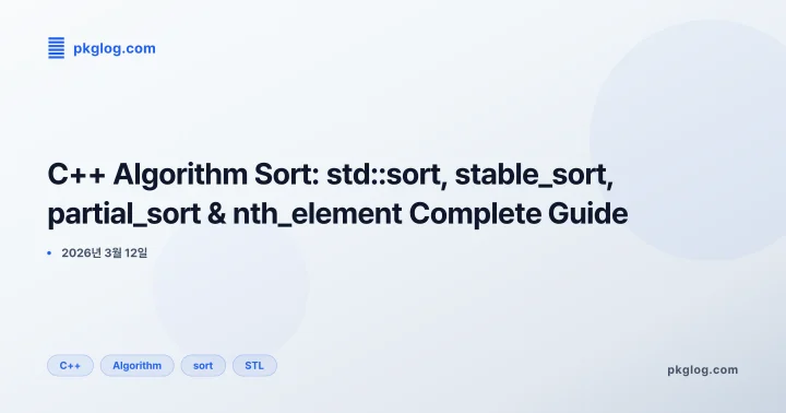[2026] C++ Algorithm Sort: std::sort, stable_sort, partial_sort & nth_element Complete Guide