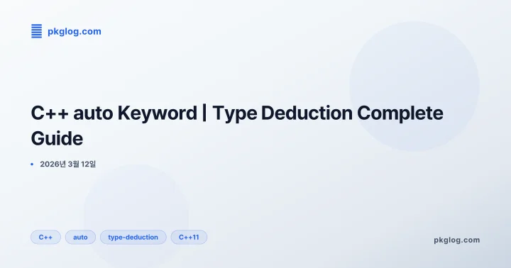 [2026] C++ auto Keyword | Type Deduction Complete Guide
