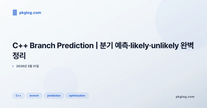 [2026] C++ Branch Prediction | 분기 예측·likely·unlikely 완벽 정리