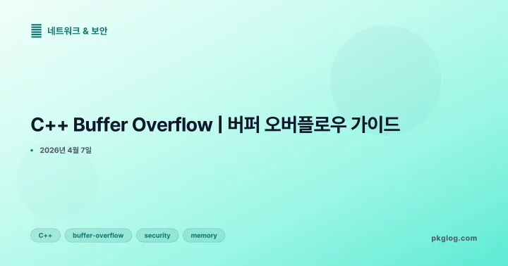[2026] C++ Buffer Overflow | 버퍼 오버플로우 가이드