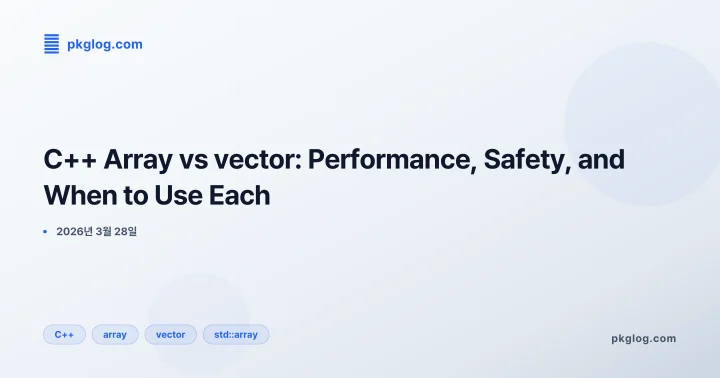 [2026] C++ Array vs vector: Performance, Safety, and When to Use Each
