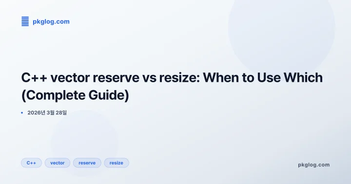 [2026] C++ vector reserve vs resize: When to Use Which (Complete Guide)
