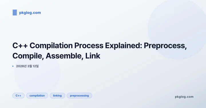 [2026] C++ Compilation Process Explained: Preprocess, Compile, Assemble, Link