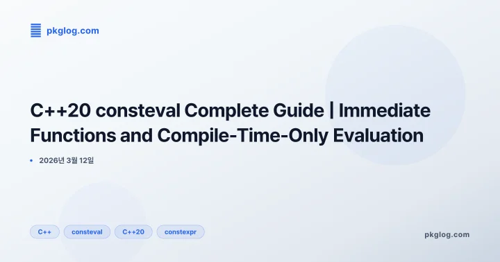 [2026] C++20 consteval Complete Guide | Immediate Functions and Compile-Time-Only Evaluation