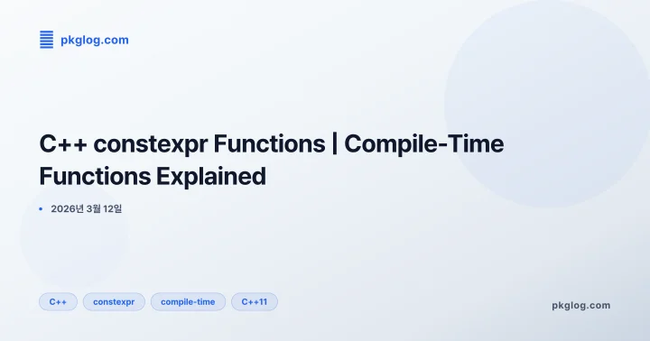 [2026] C++ constexpr Functions | Compile-Time Functions Explained