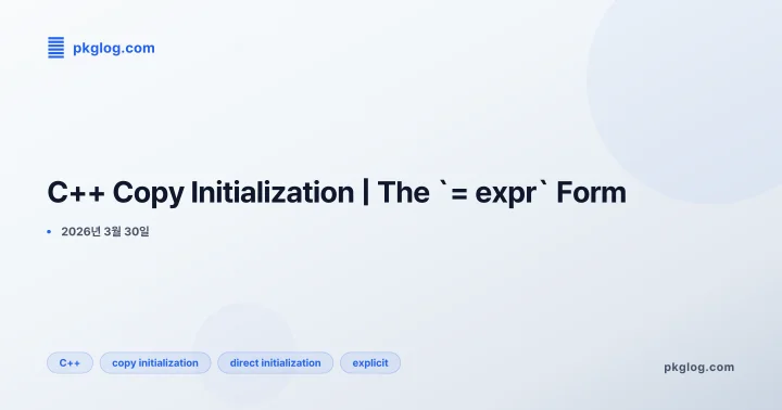 [2026] C++ Copy Initialization | The `= expr` Form