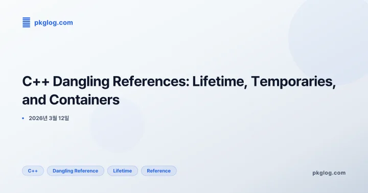 [2026] C++ Dangling References: Lifetime, Temporaries, and Containers