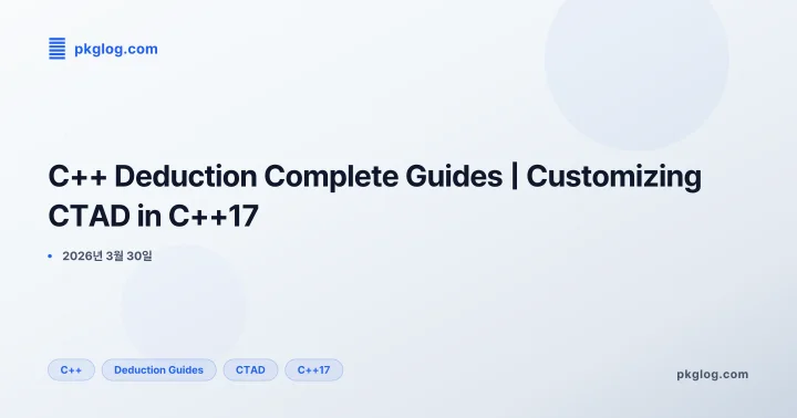 [2026] C++ Deduction Complete Guides | Customizing CTAD in C++17
