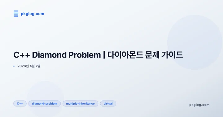 [2026] C++ Diamond Problem | 다이아몬드 문제 가이드