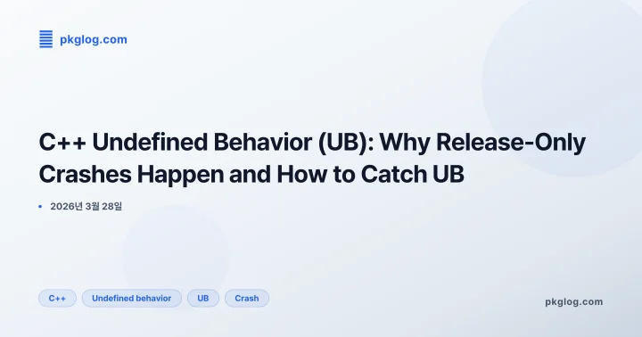 [2026] C++ Undefined Behavior (UB): Why Release-Only Crashes Happen and How to Catch UB
