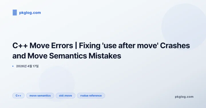 C++ Move Errors | Fixing 'use after move' Crashes and Move Semantics Mistakes