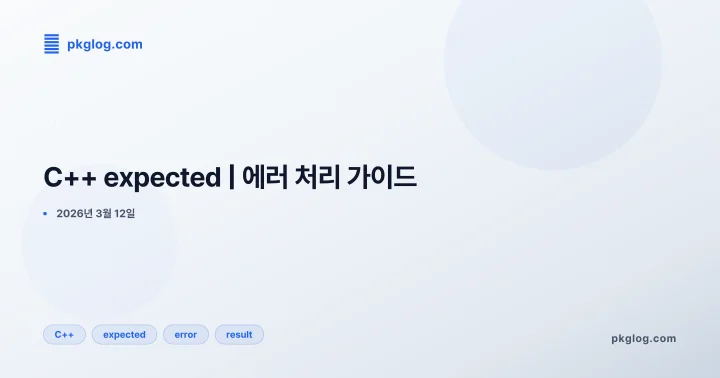 [2026] C++ expected | 에러 처리 가이드