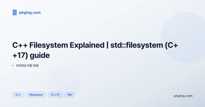 C++ Filesystem Explained | std::filesystem (C++17) guide