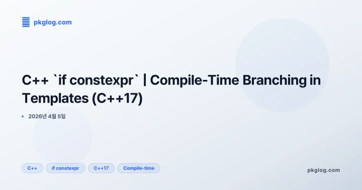 [2026] C++ `if constexpr` | Compile-Time Branching in Templates (C++17)