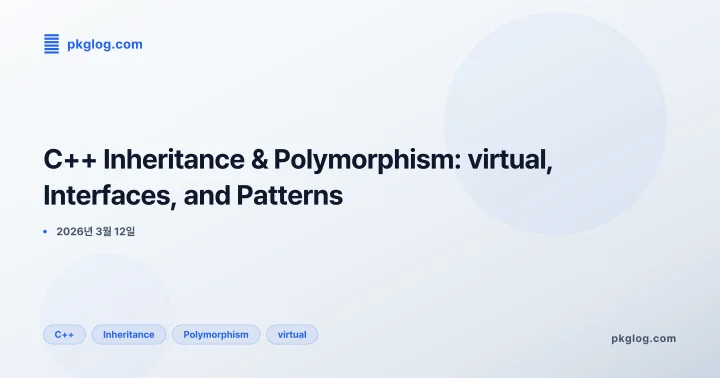 [2026] C++ Inheritance & Polymorphism: virtual, Interfaces, and Patterns
