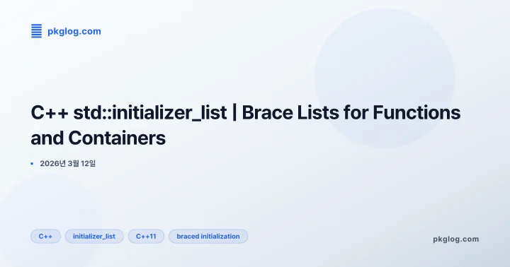 [2026] C++ std::initializer_list | Brace Lists for Functions and Containers