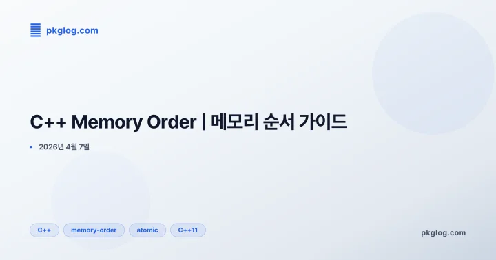 [2026] C++ Memory Order | 메모리 순서 가이드