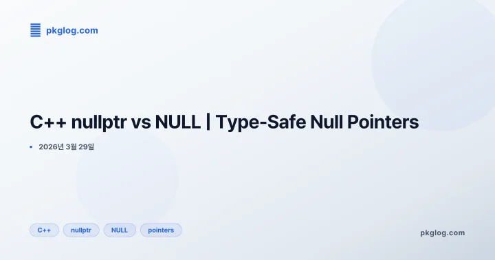 [2026] C++ nullptr vs NULL | Type-Safe Null Pointers