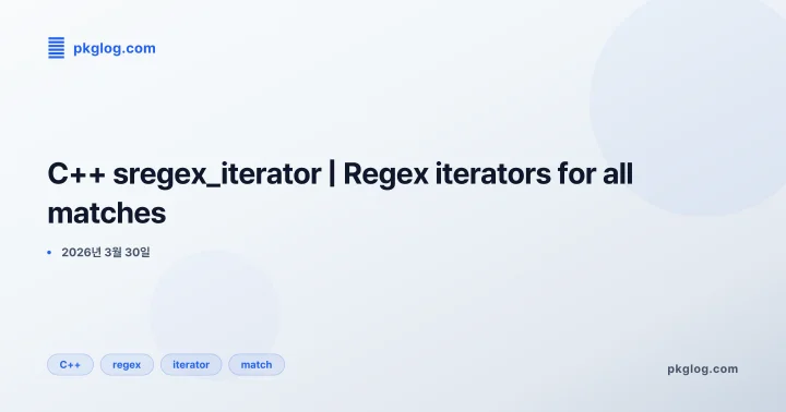[2026] C++ sregex_iterator | Regex iterators for all matches