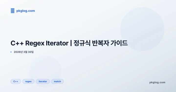 [2026] C++ Regex Iterator | 정규식 반복자 가이드