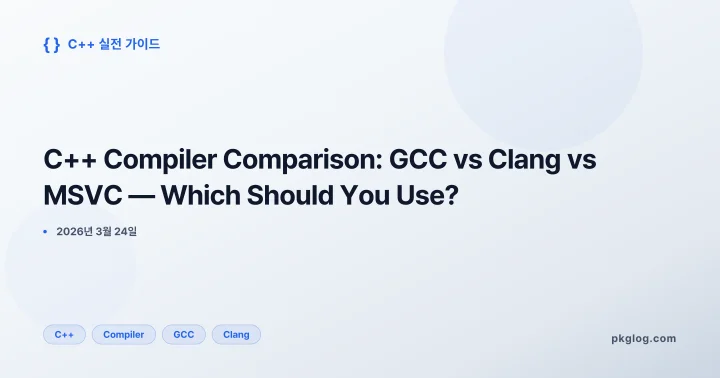 [2026] C++ Compiler Comparison: GCC vs Clang vs MSVC — Which Should You Use?
