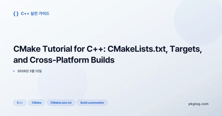 [2026] CMake Tutorial for C++: CMakeLists.txt, Targets, and Cross-Platform Builds