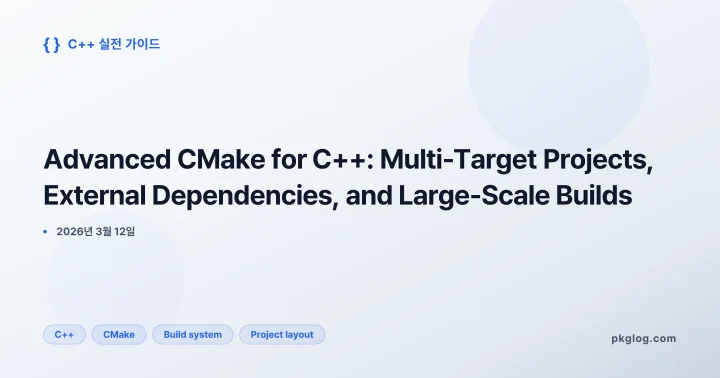 [2026] Advanced CMake for C++: Multi-Target Projects, External Dependencies, and Large-Scale Builds