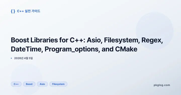 [2026] Boost Libraries for C++: Asio, Filesystem, Regex, DateTime, Program_options, and CMake