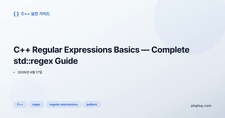 C++ Regular Expressions Basics — Complete std::regex Guide