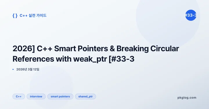 [2026] C++ Smart Pointers & Breaking Circular References with weak_ptr [#33-3]