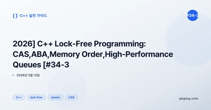 [2026] C++ Lock-Free Programming: CAS, ABA, Memory Order, High-Performance Queues [#34-3]