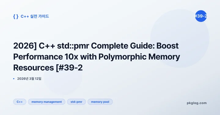 [2026] C++ std::pmr Complete Guide: Boost Performance 10x with Polymorphic Memory Resources [#39-2]