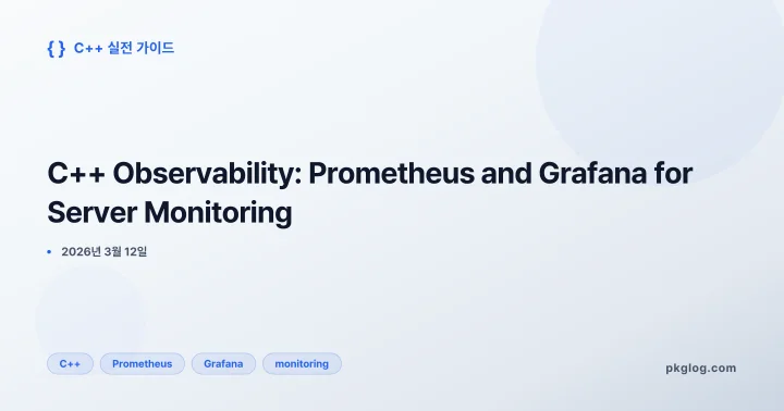[2026] C++ Observability: Prometheus and Grafana for Server Monitoring