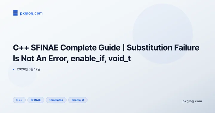 [2026] C++ SFINAE Complete Guide | Substitution Failure Is Not An Error, enable_if, void_t
