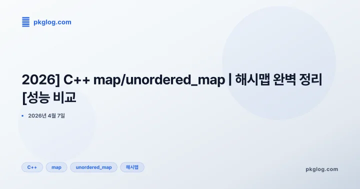 [2026] C++ map/unordered_map | 해시맵 완벽 정리 [성능 비교]