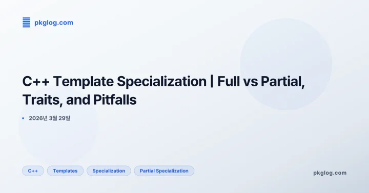 [2026] C++ Template Specialization | Full vs Partial, Traits, and Pitfalls