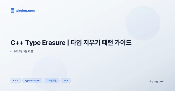 [2026] C++ Type Erasure | 타입 지우기 패턴 가이드