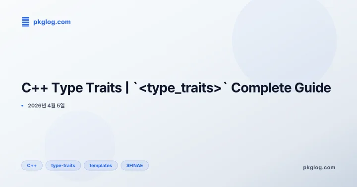 [2026] C++ Type Traits | `<type_traits>` Complete Guide