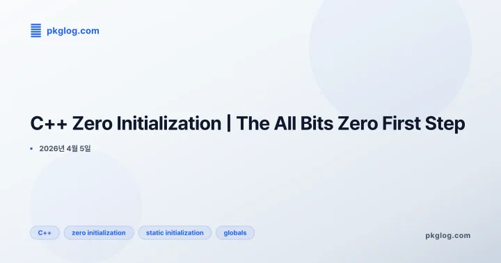 [2026] C++ Zero Initialization | The All Bits Zero First Step