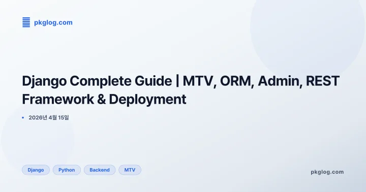 Django Complete Guide | MTV, ORM, Admin, REST Framework & Deployment